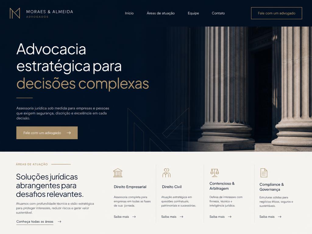 Site fictício para Escritório de advocacia