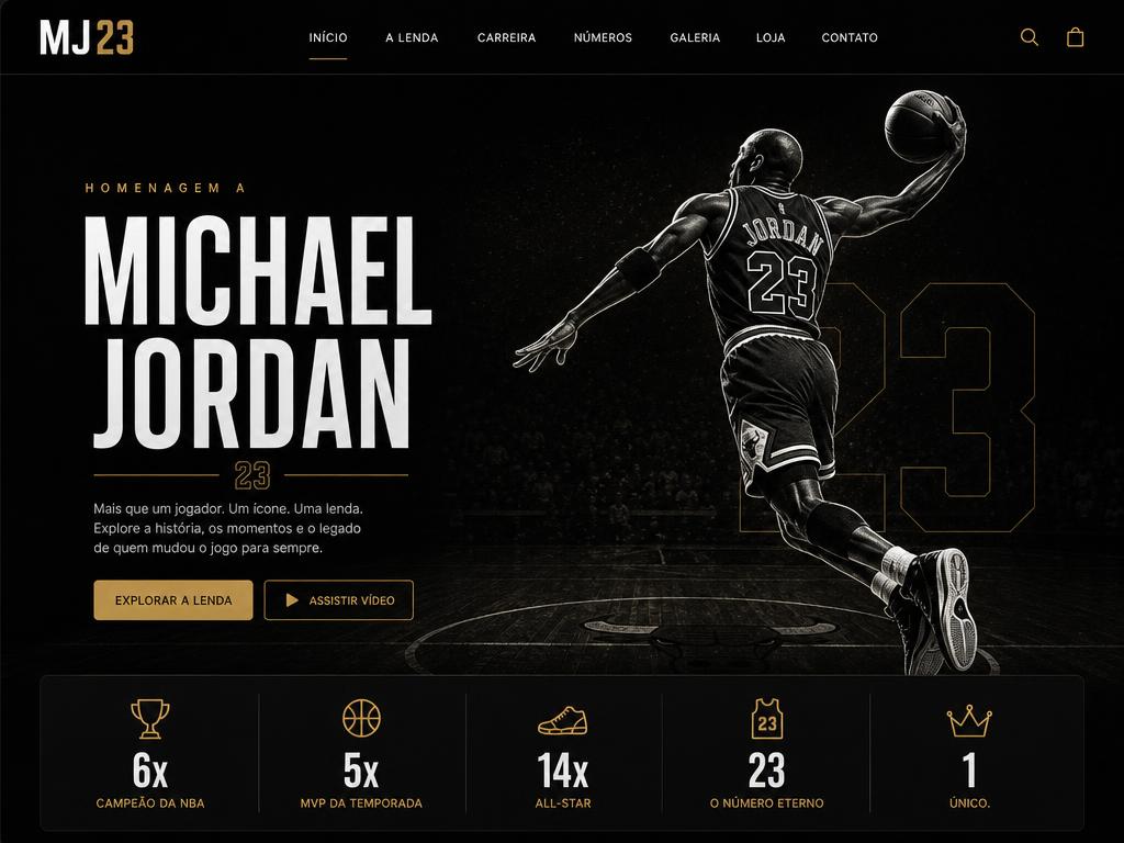 Preview do site MJ23